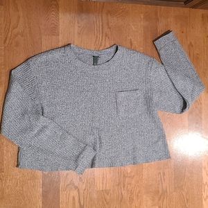 Grey cropped sweater, wild fable. size medium